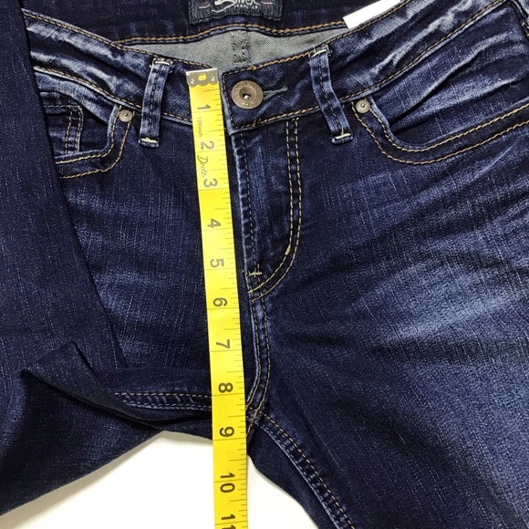 Silver Jeans Suki Skinny Crop Women's Deep Indigo Cropped Jeans - Picture 9 of 11